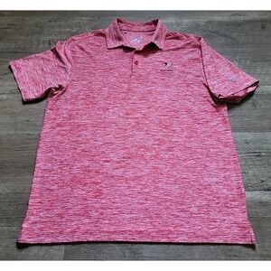 Under Armour Polo Shirt Mens Large Red Loose Heatgear Short Sleeve Wild Wing